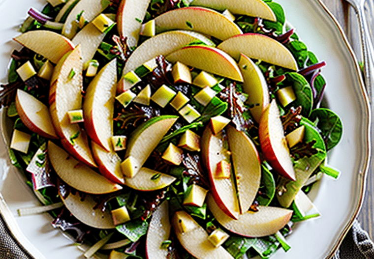 Gemischter Salat mit Apfel