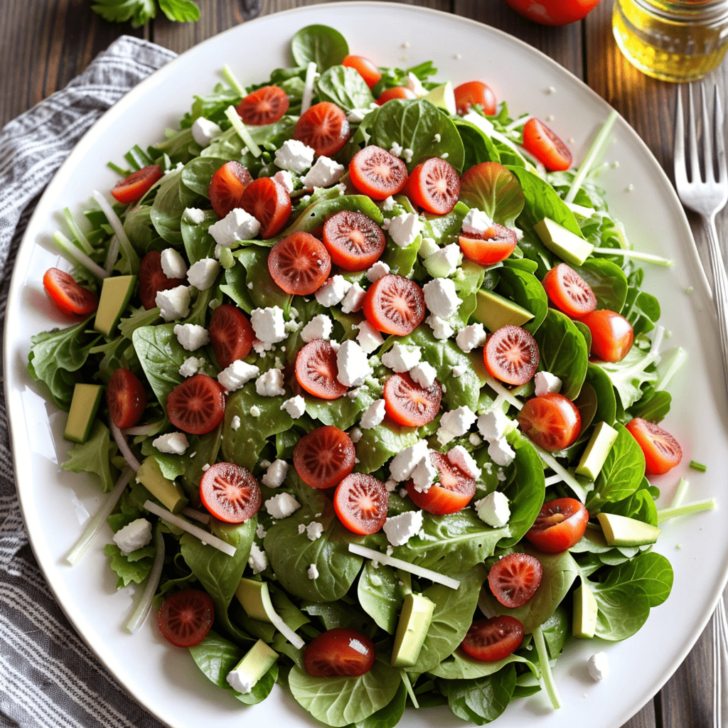 Gemischter Salat mit Feta und Avocado