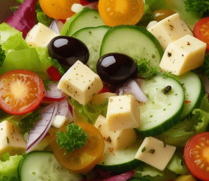 Gemischter Salat mit Gouda Alt