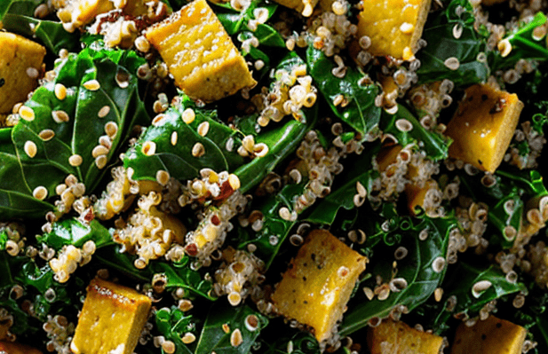 Grünkohl Quinoa Salat