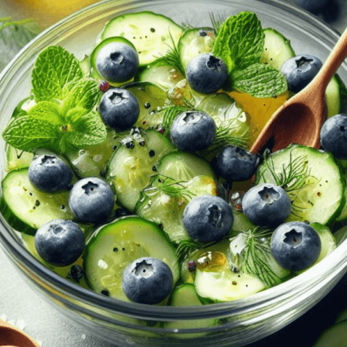Gurken Blaubeeren Salat