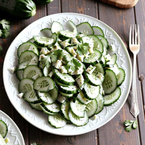 Gurken Salat mit Kreuzkümmel Ingwer