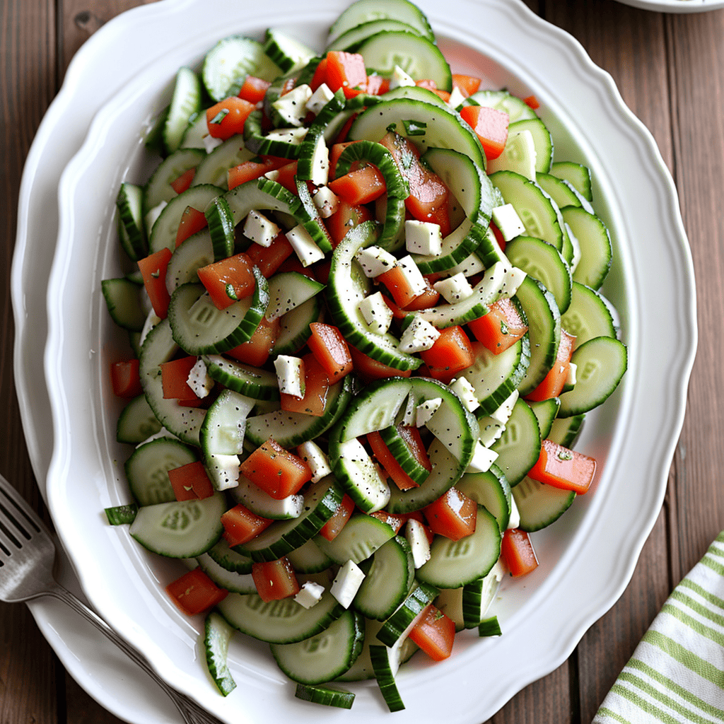 Gurkensalat mit Wassermelone