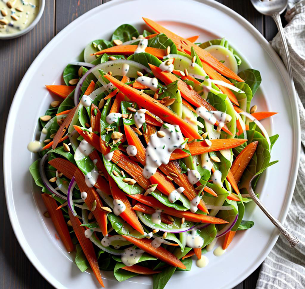 Karotten Kohlrabi Salat mit Joghurt
