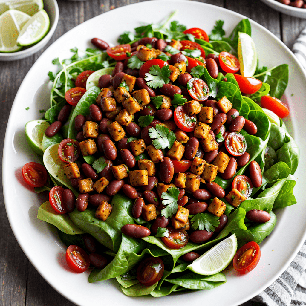 Kidneybohnen mit Speck und Tomaten Salat