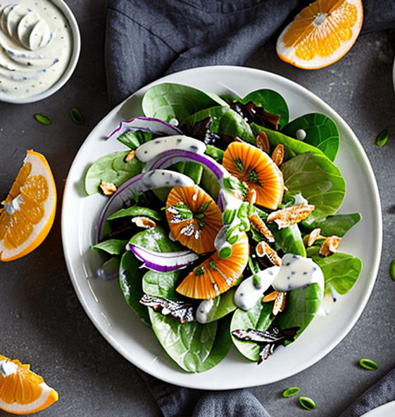 Mandarinen Spinat Salat