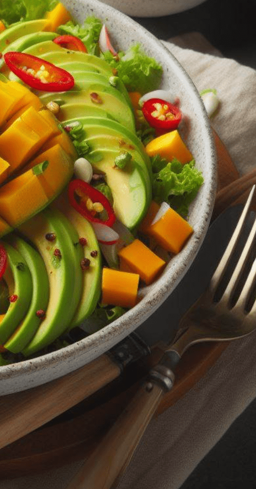 Mango Avocado Chili Salat