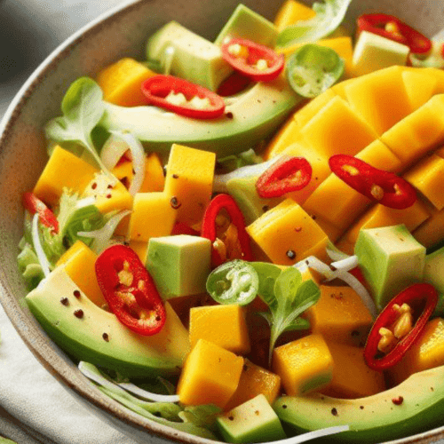 Mango Avocado Chili Salat