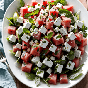 Melone Feta Minze Salat