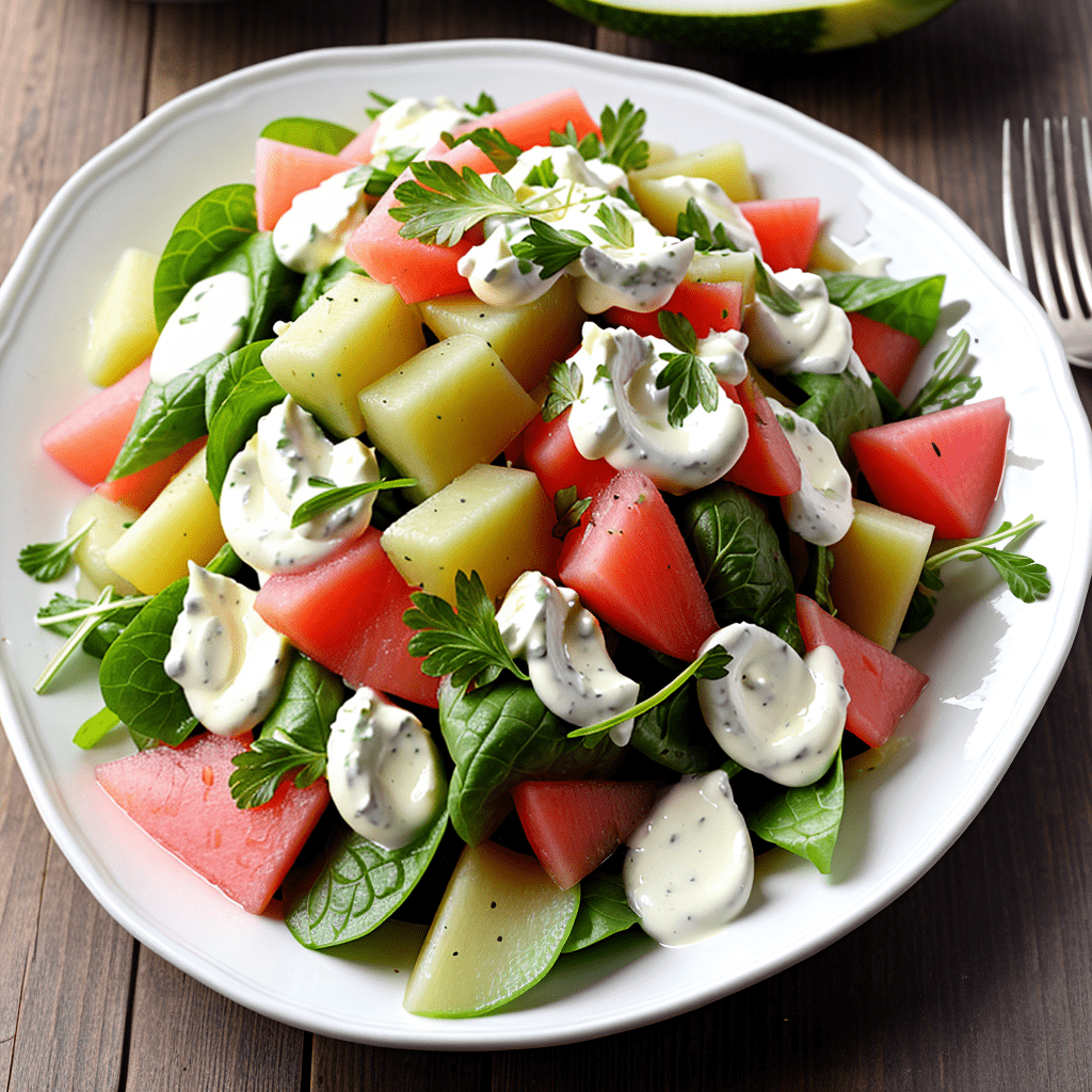 Melonen Frischkäse Salat