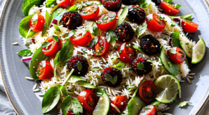 Reis Limetten Salat