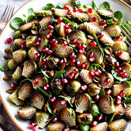 Rosenkohl Granatapfel Salat