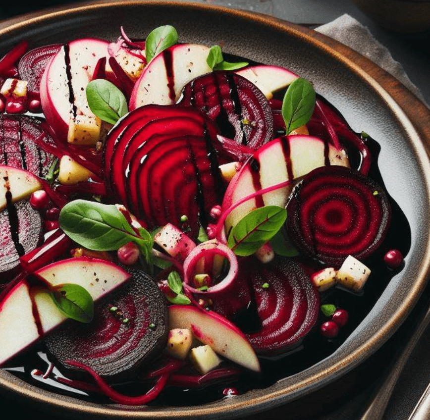 Rote Bete Salat mit Apfel und Balsamico