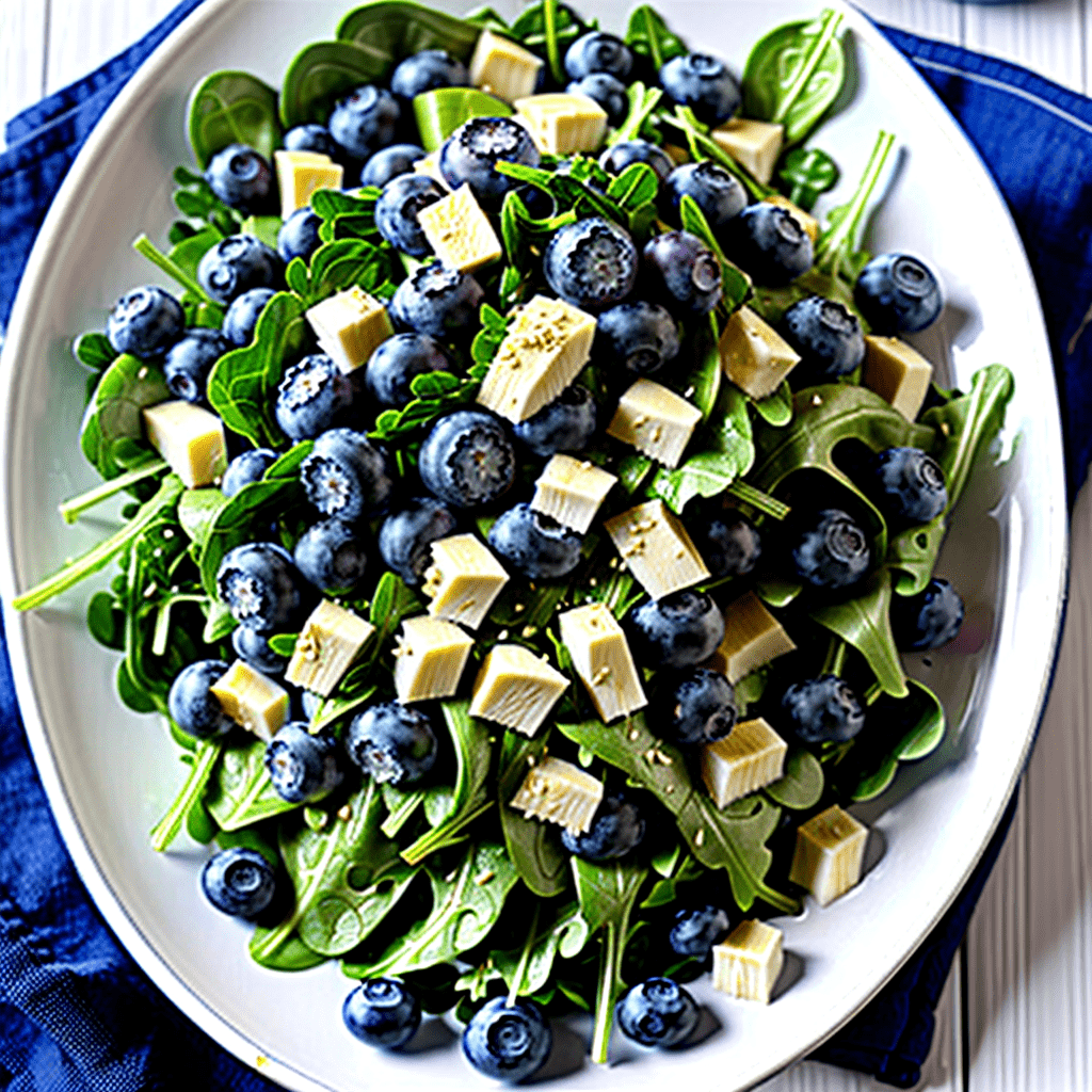 Rucola Salat mit Blaubeeren