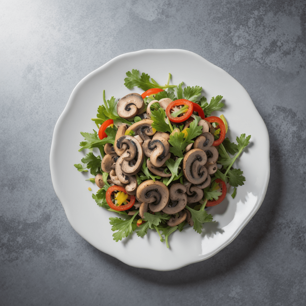 Salat mit Champignons und Paprika