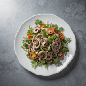 Salat mit Champignons und Paprika