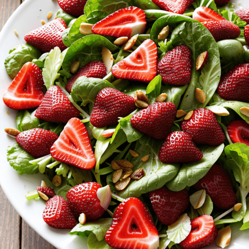 Salat mit Erdbeeren