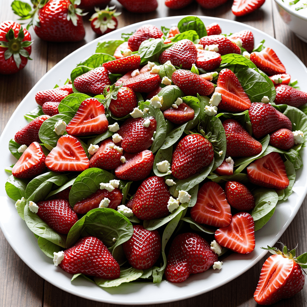 Salat mit Erdbeeren und Feta