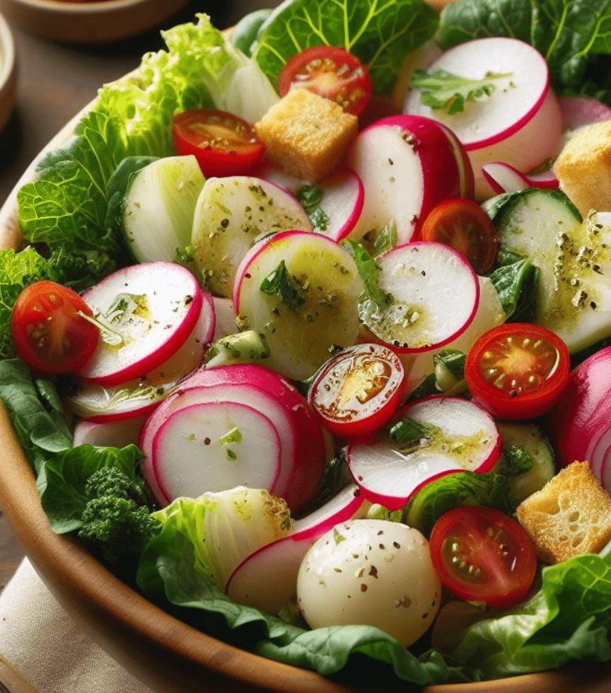 Salat mit Kohlrabi und Mairübchen