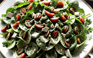 Salat mit Kräuter Dressing