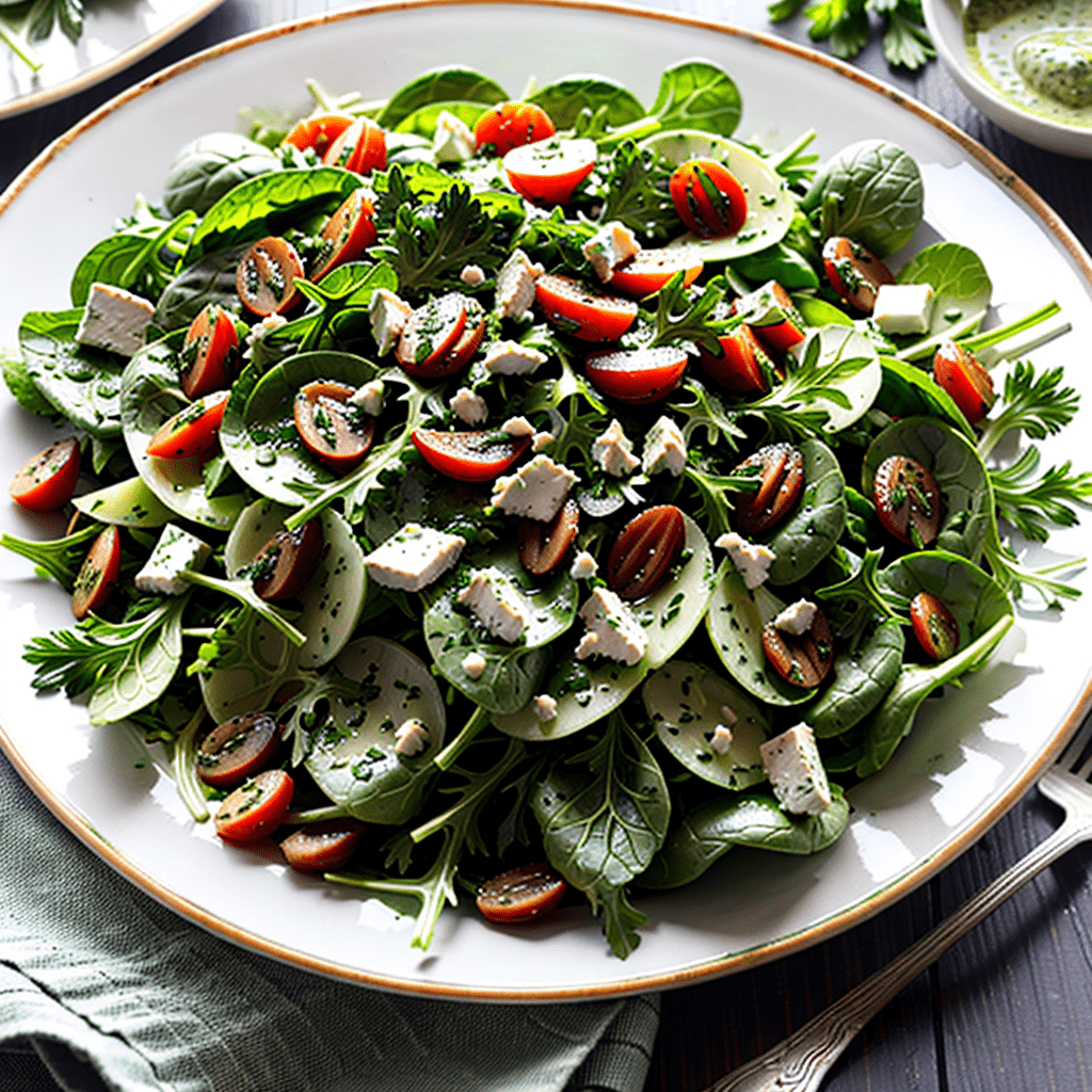 Salat mit Kräuter Dressing