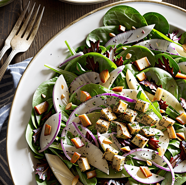 Salat mit Tofu