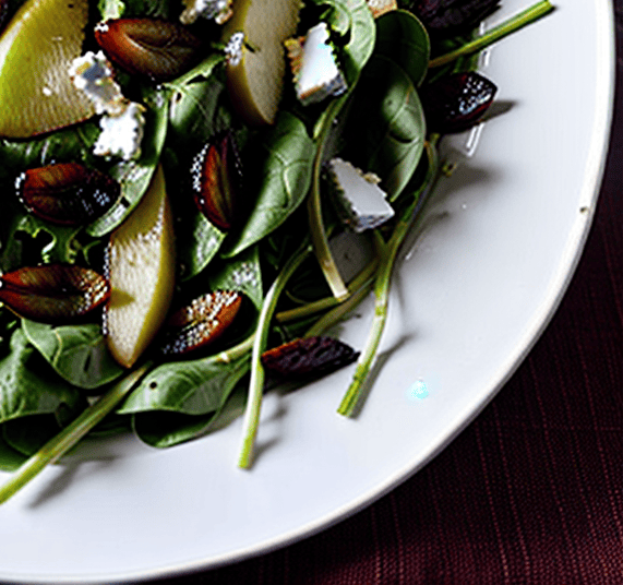 Salat mit Ziegenkäse und Birne