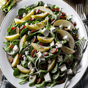 Salat mit Ziegenkäse und Birne