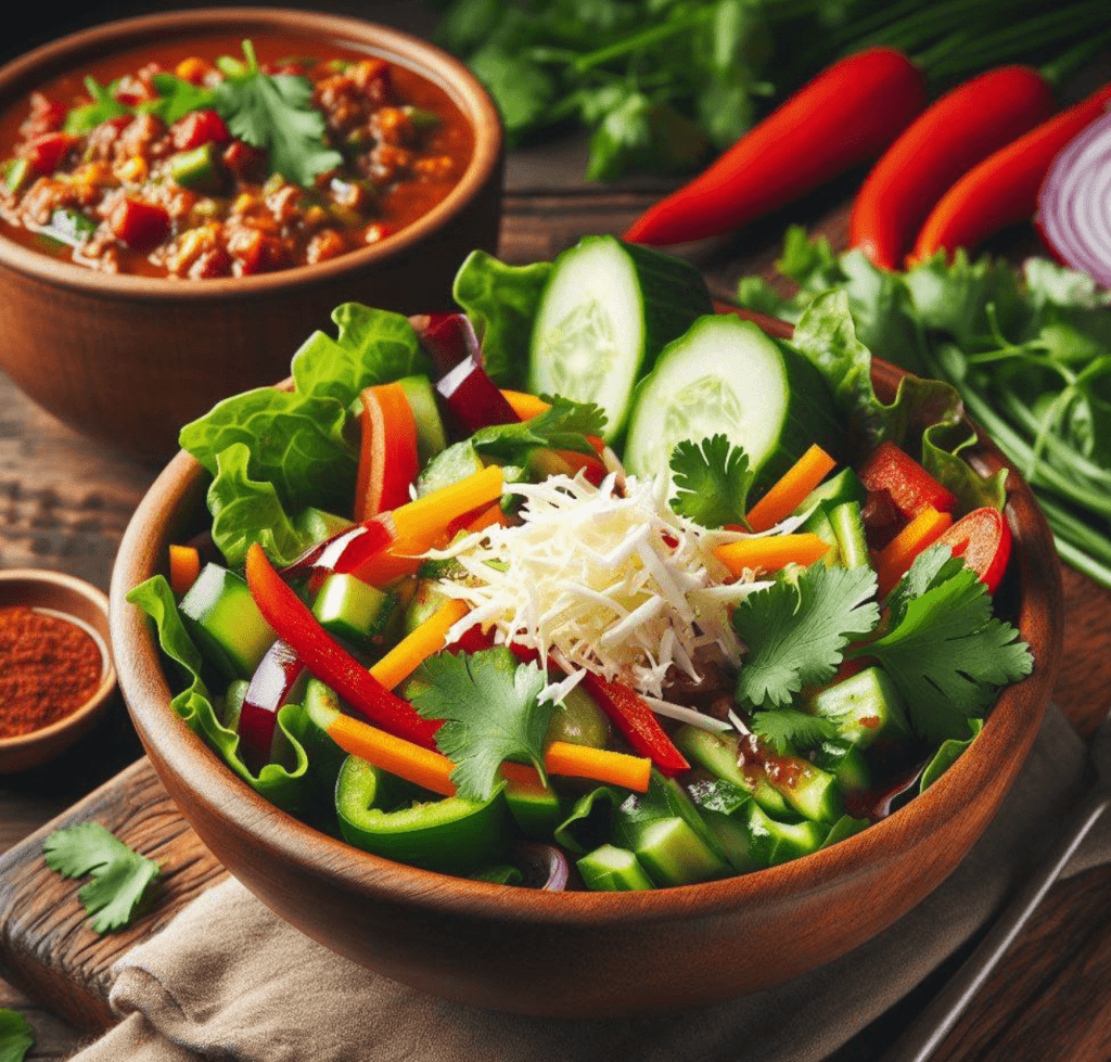 Salat zu Chili Con Carne