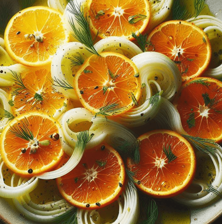 Sizilianischer Orangen Fenchel Salat