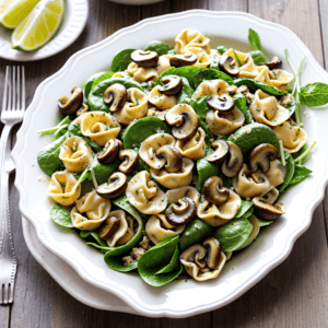 Tortellini Salat mit Champignons