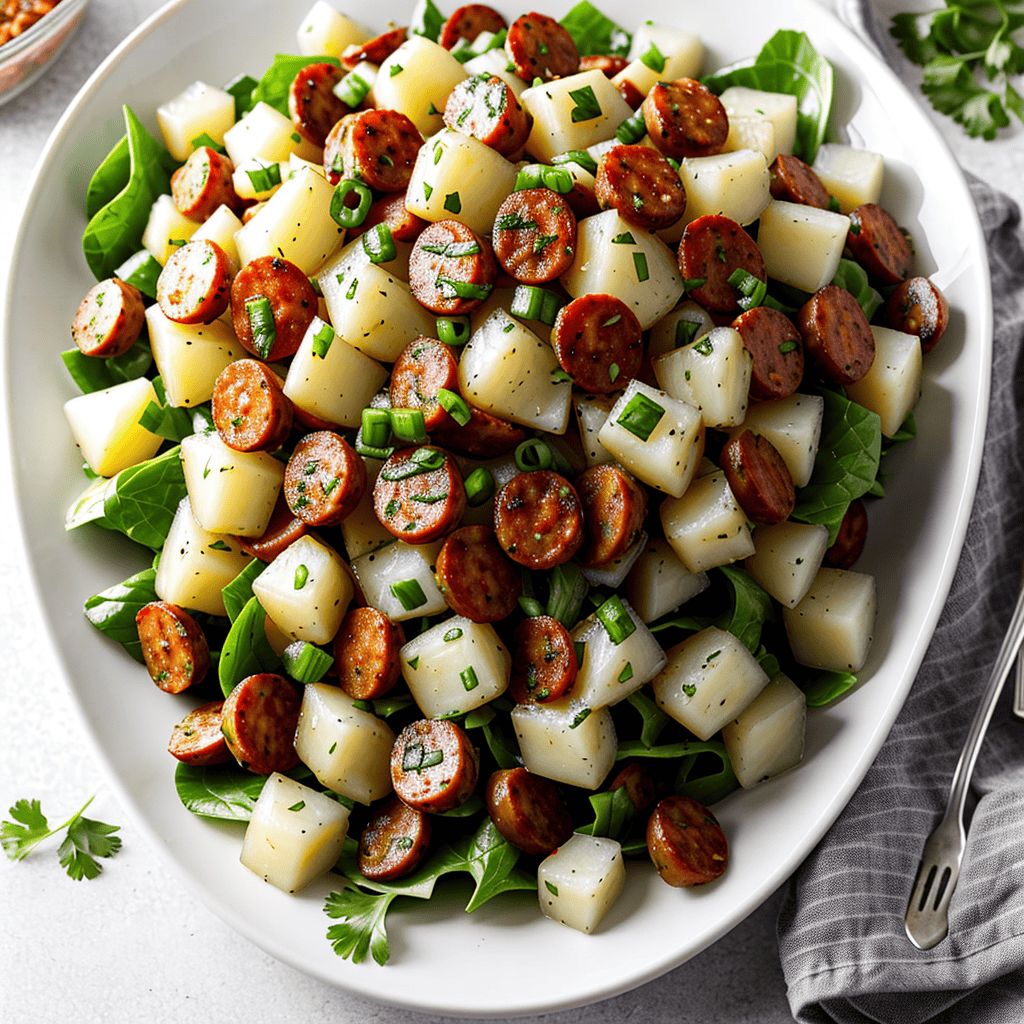 Würstchen Salat mit Kartoffeln