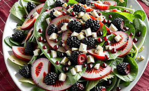 Innovativer Salat mit Beeren