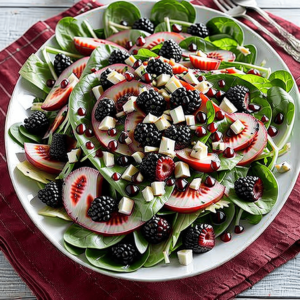 Innovativer Salat mit Beeren