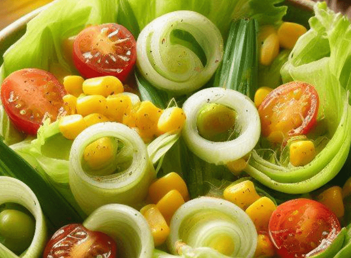 Porree Mais Salat