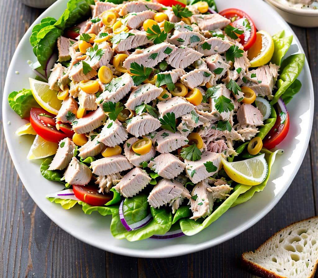 Thunfisch mit Koriander Salat