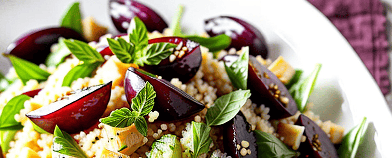 Zwetschge Couscous Salat